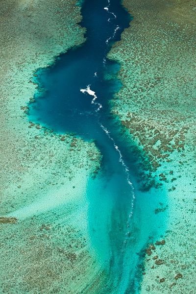 Channel in the reef-Avaavaroa Tapere-by Turoa Beach-Rarotonga-Cook Islands-South Pacific